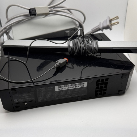 Black Nintendo Wii Console with Accessories- no controllers